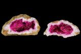 Lot: - Dyed (Pink Variety) Quartz Geodes - Pieces #77341-1
